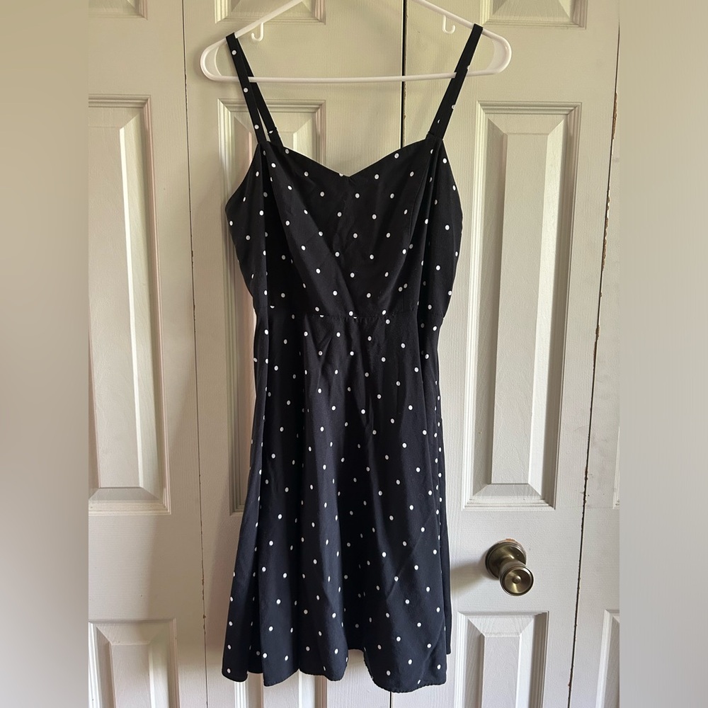 Old Navy Black and White Polka Dot Dress